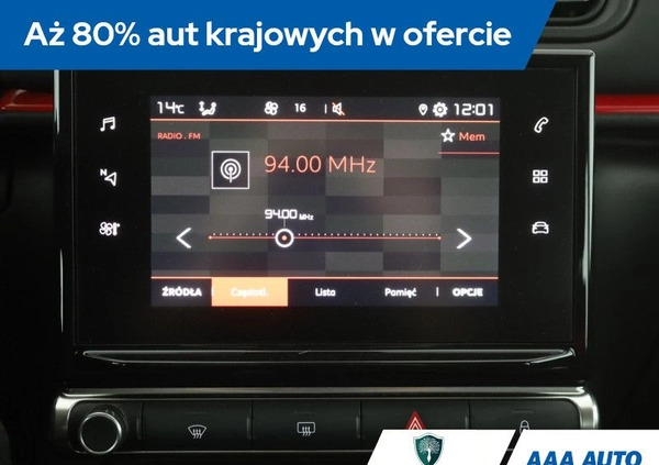 Citroen C3 cena 48000 przebieg: 54441, rok produkcji 2018 z Opoczno małe 172